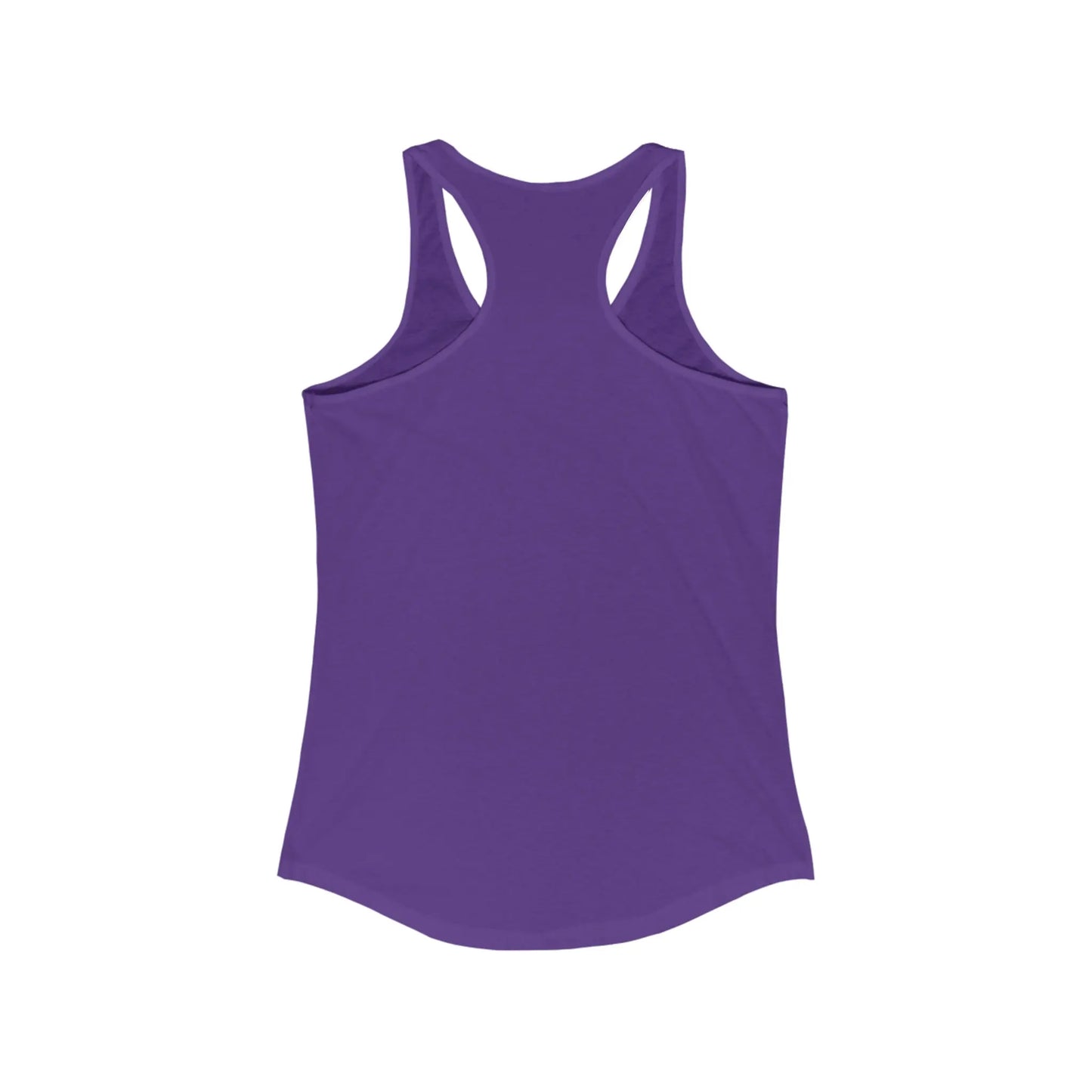 Back of a purple Gifts For Mom racerback tank.