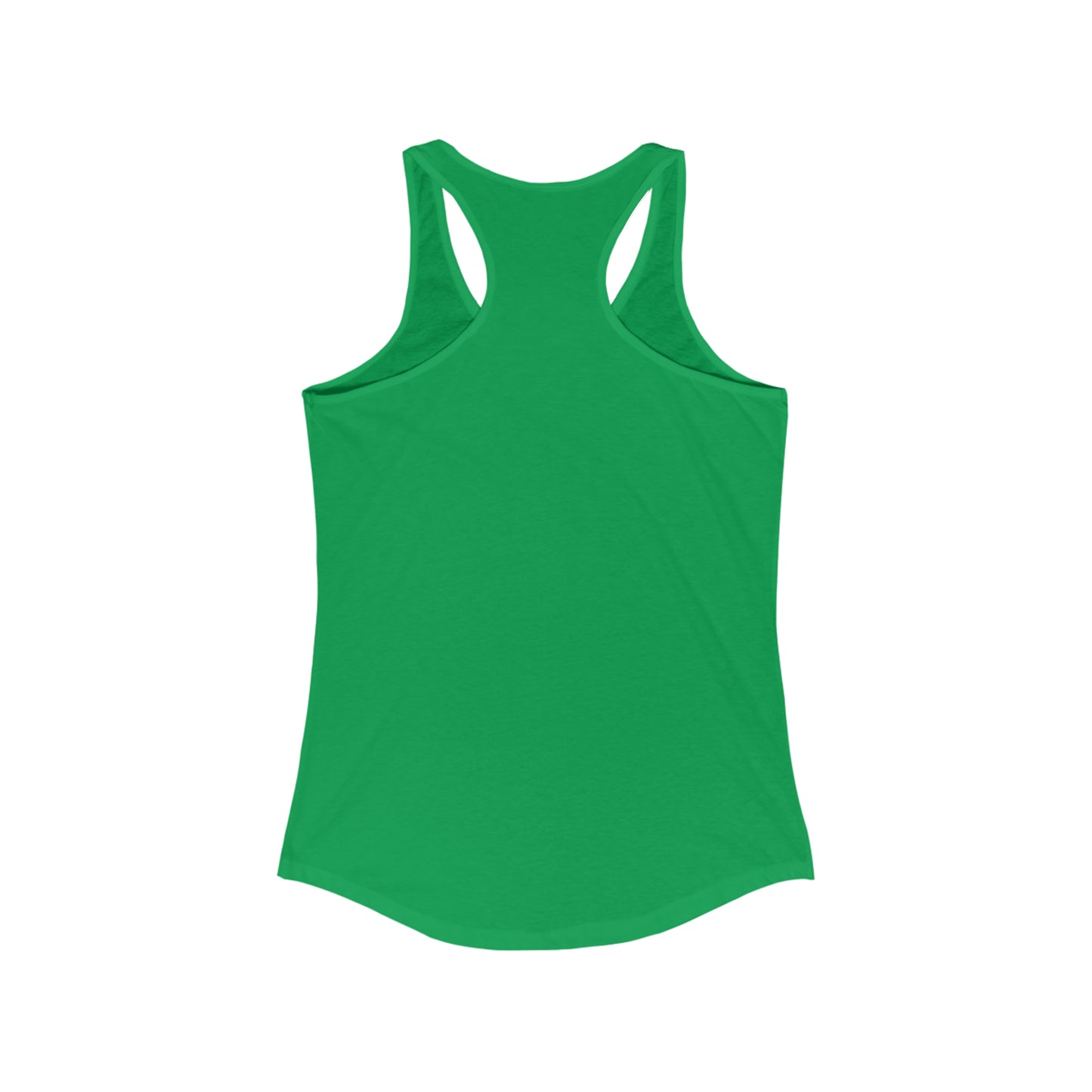 Back of a kelly green Gifts For Mom racerback tank.