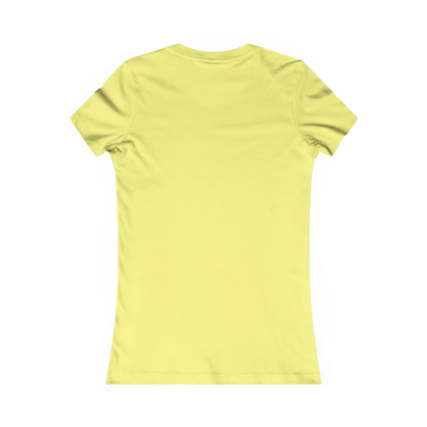 Back view of a bella+canvas 3001 yellow tee