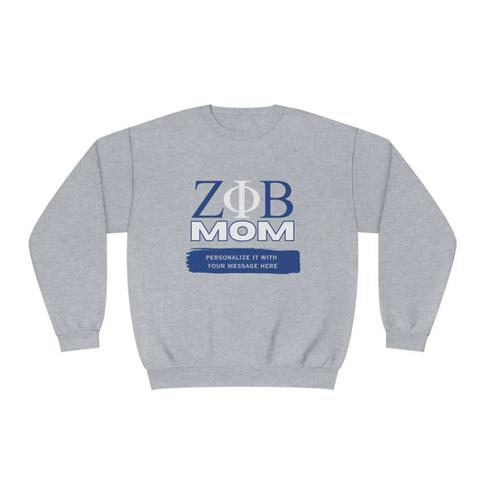 Personalizable Zeta Phi Beta Mom NuBlend® Crewneck Sweatshirt | Z Phi B Sorority | Gifts for Mom Printify