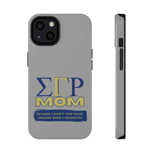 Customizable Impact-Resistant phone case for Sigma Gamma Rho Moms | Samsung and iPhone Impact-Resistant Cases Printify