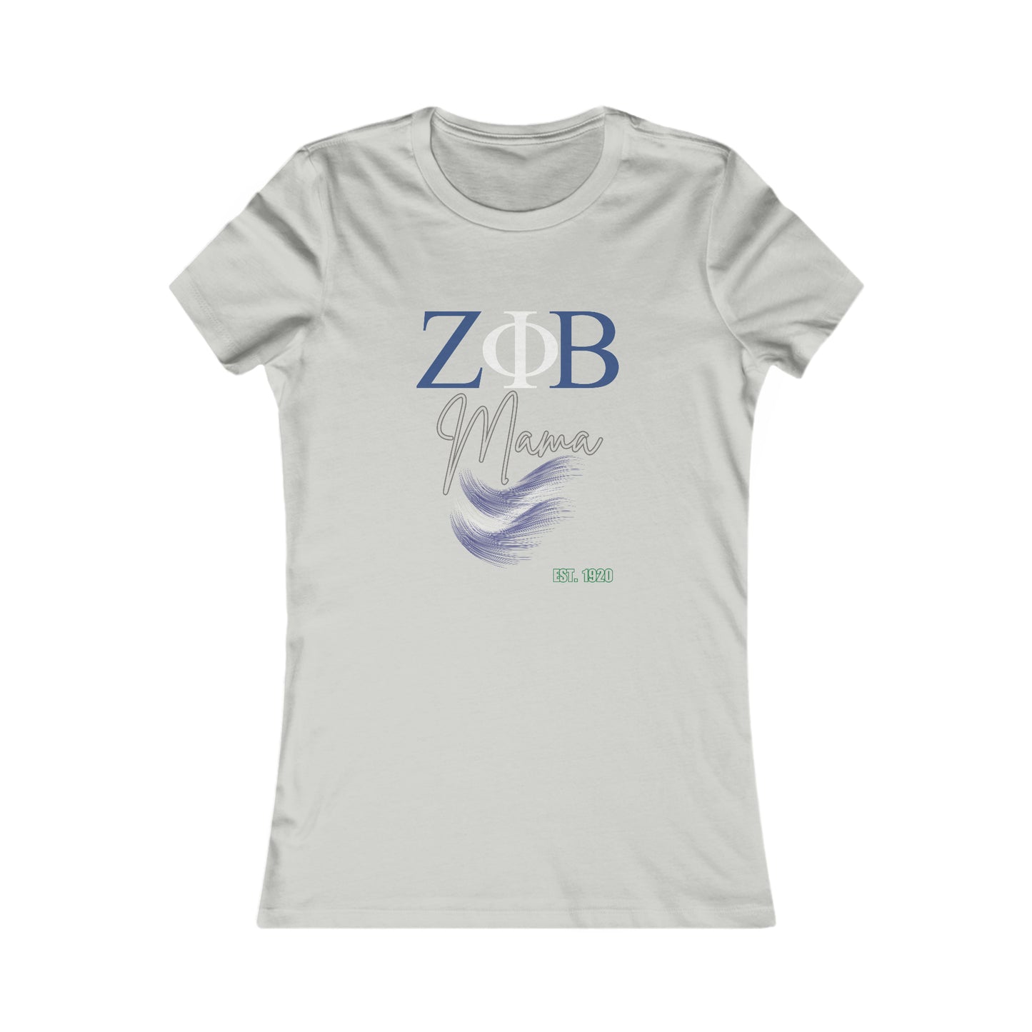 Zeta Phi Beta Mama shirt for Sorority Sister Moms | Bella+Canvas Women's Favorite Tee | Z Phi B | Gifts for Mom