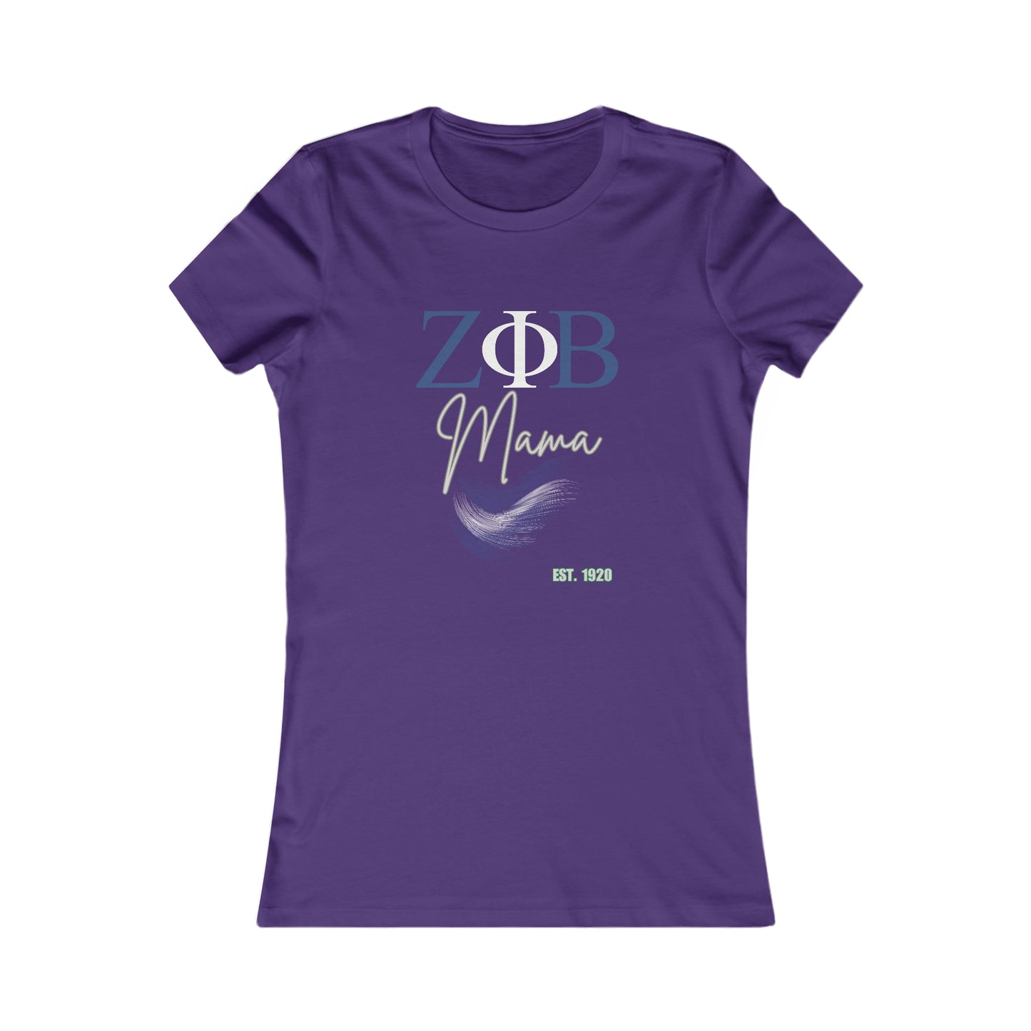 Zeta Phi Beta Mama shirt for Sorority Sister Moms | Bella+Canvas Women's Favorite Tee | Z Phi B | Gifts for Mom