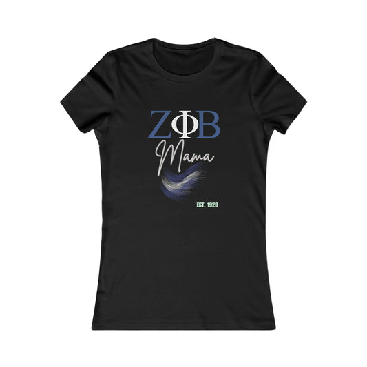 Zeta Phi Beta Mama shirt for Sorority Sister Moms | Bella+Canvas Women's Favorite Tee | Z Phi B | Gifts for Mom Printify