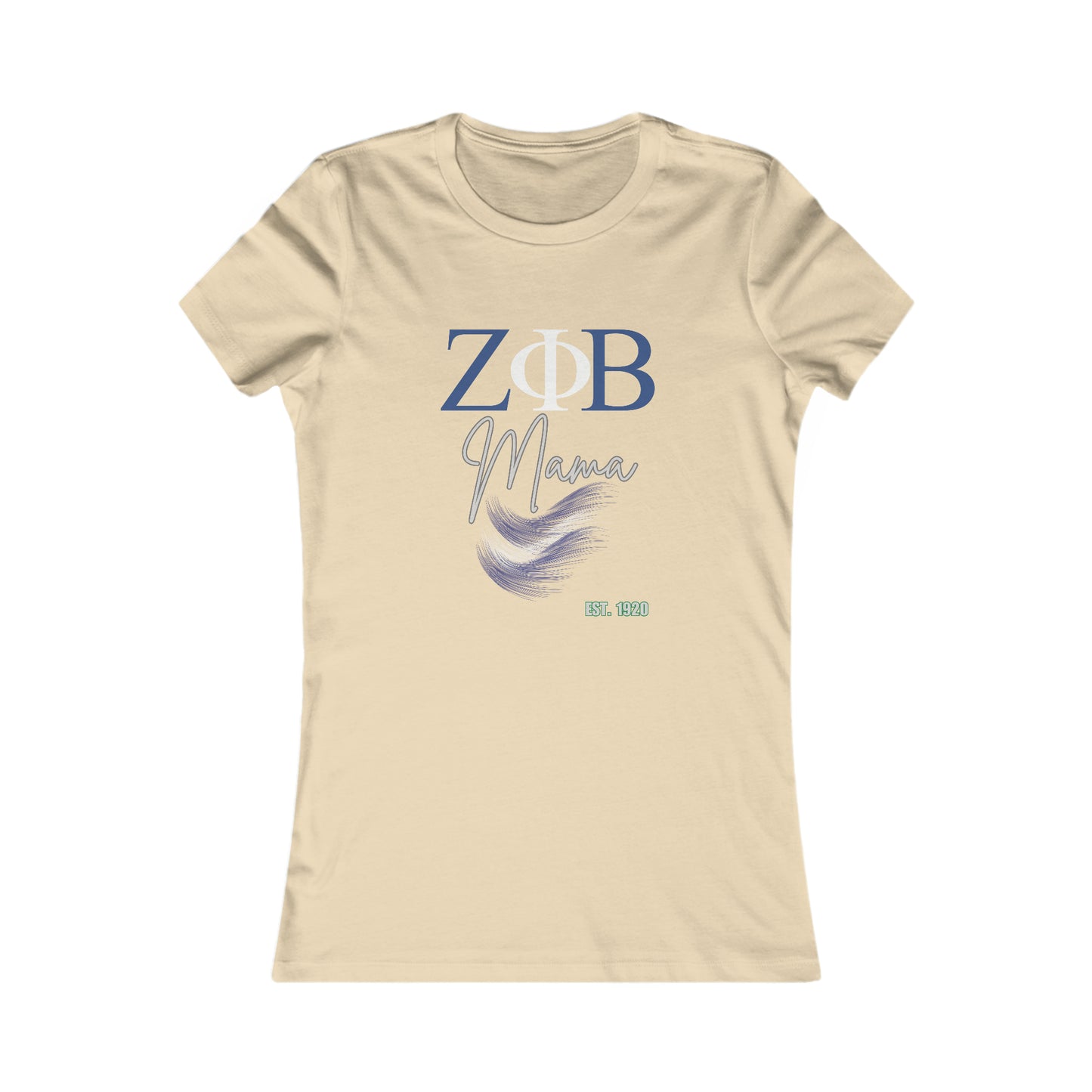Zeta Phi Beta Mama shirt for Sorority Sister Moms | Bella+Canvas Women's Favorite Tee | Z Phi B | Gifts for Mom