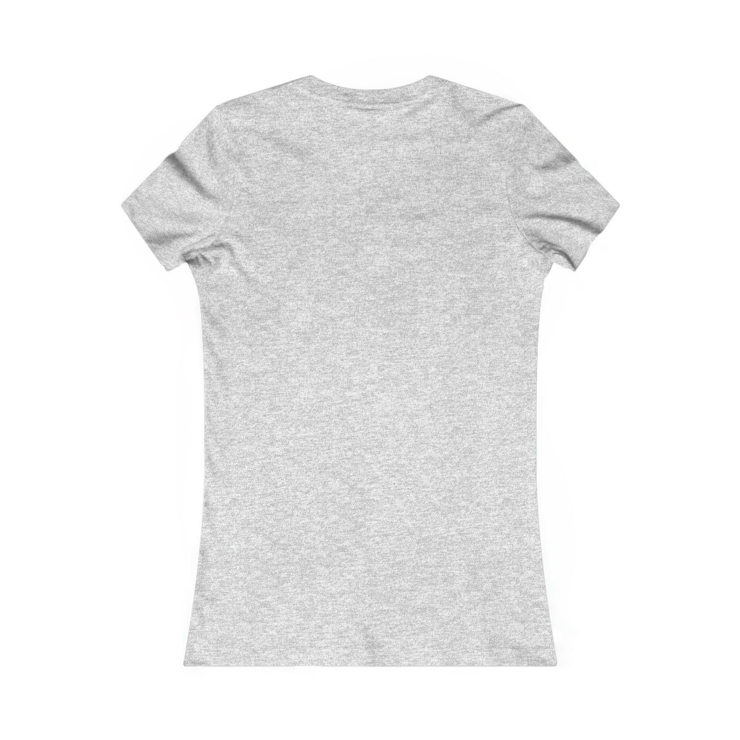 Back view of a bella+canvas 3001 heather grey tee