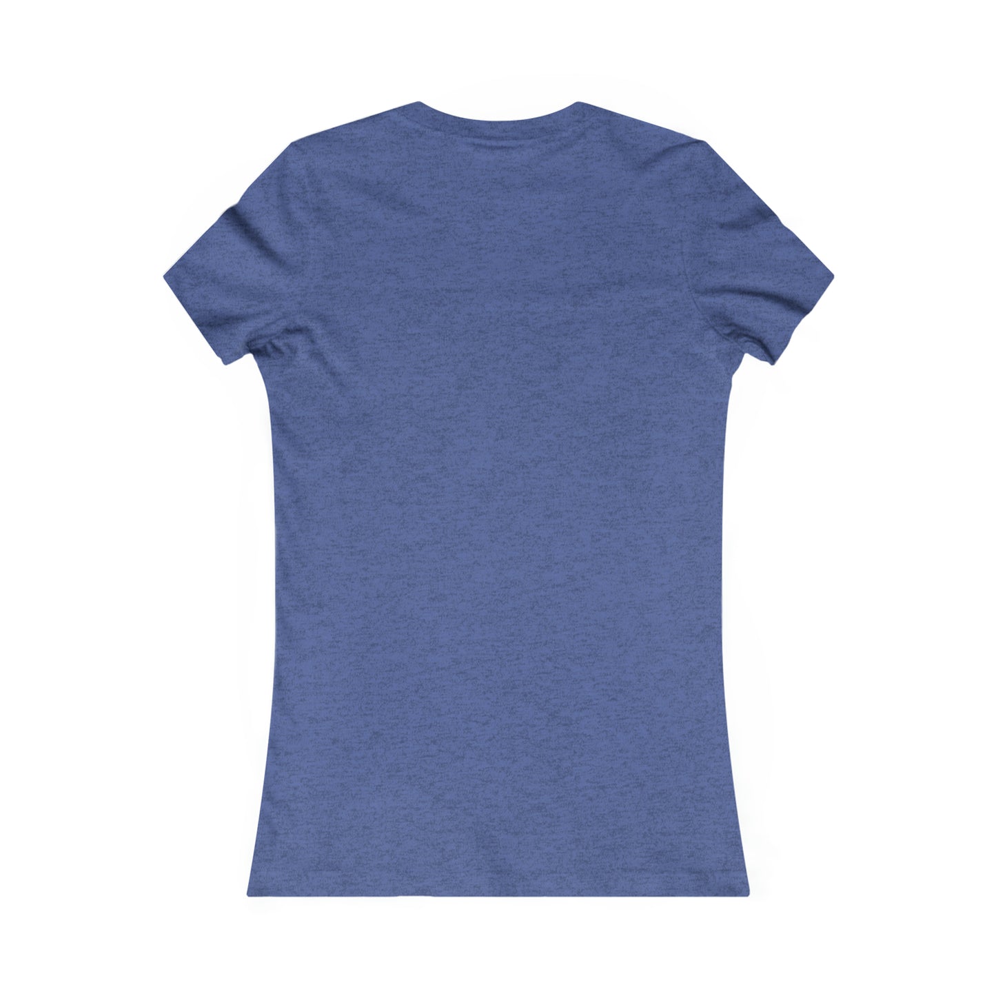 Back view of a bella+canvas 3001 heather royal blue tee