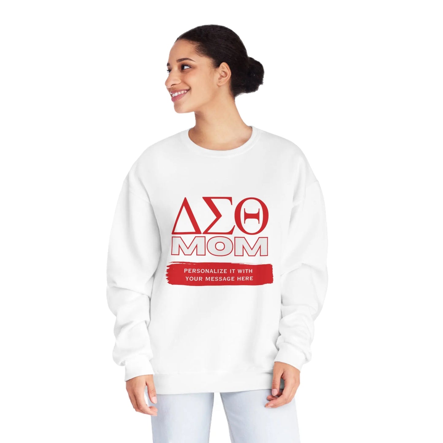 Personalizable Delta Sigma Theta Mom NuBlend® Crewneck Sweatshirt | DST sorority | Gifts for Mom Printify