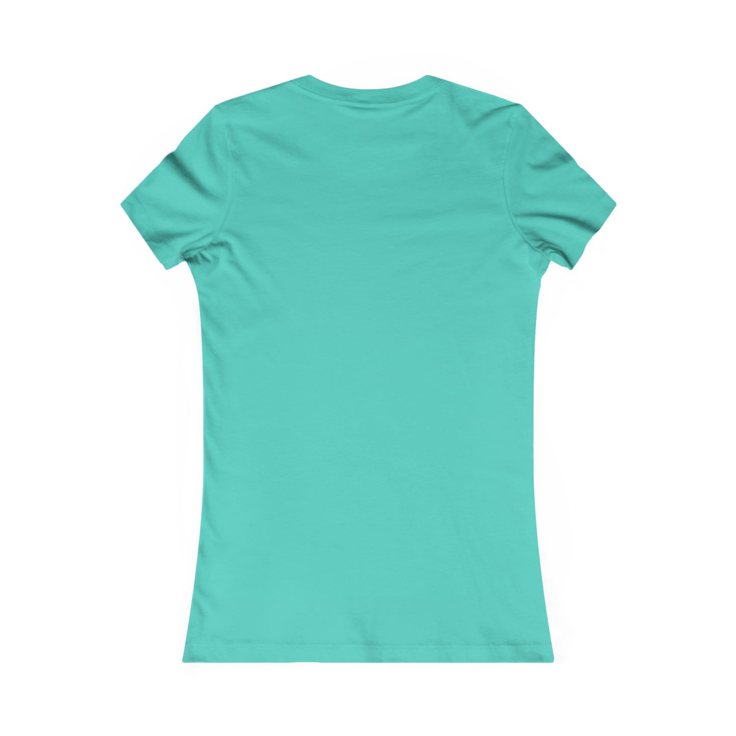 Back view of a bella+canvas 3001 teal tee