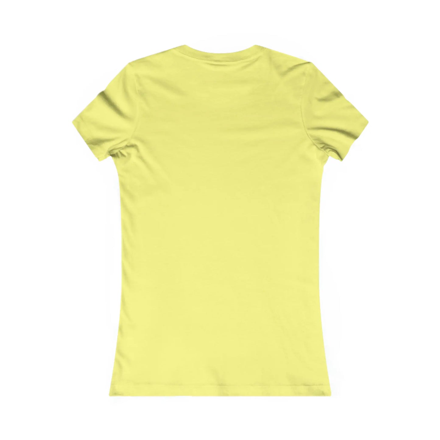 Back view of a bella+canvas 3001 yellow tee