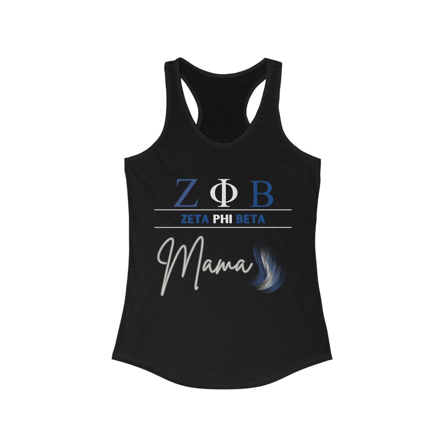 Zeta Phi Beta Mama Women's Racerback Tank for the workout mom | Represent your Sorority | Gifts for Mom