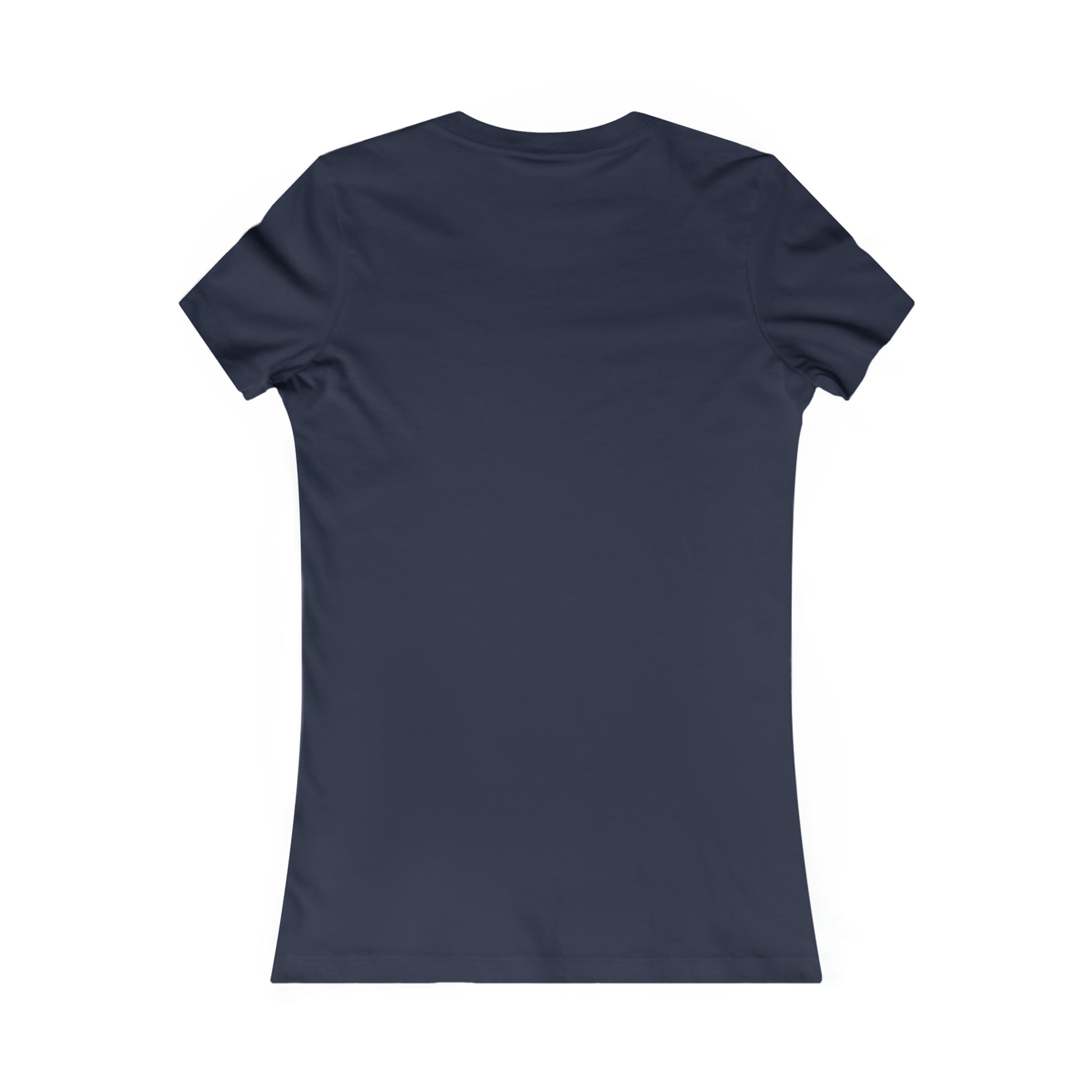Back view of a bella+canvas 3001 navy blue tee