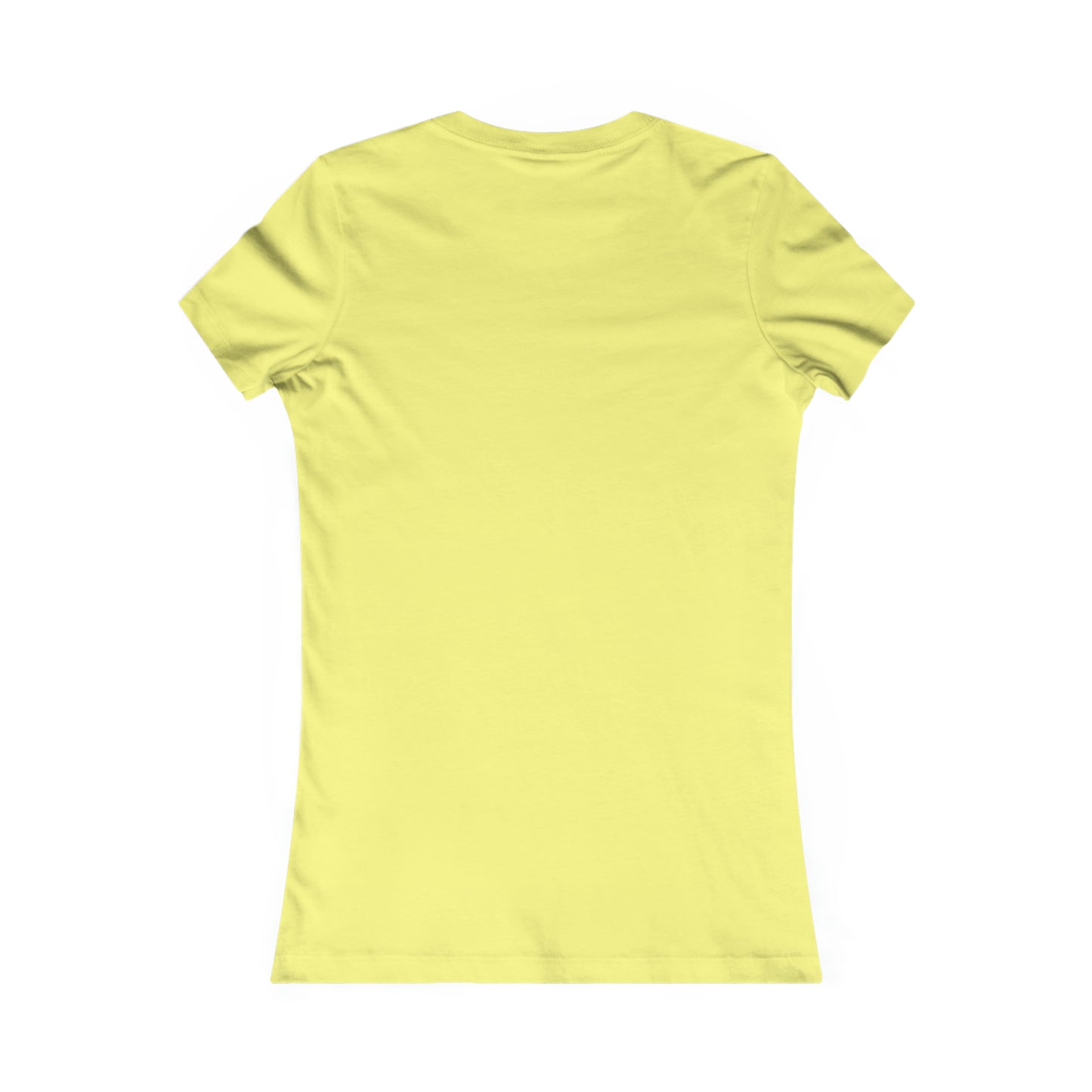 Back view of a bella+canvas 3001 yellow tee
