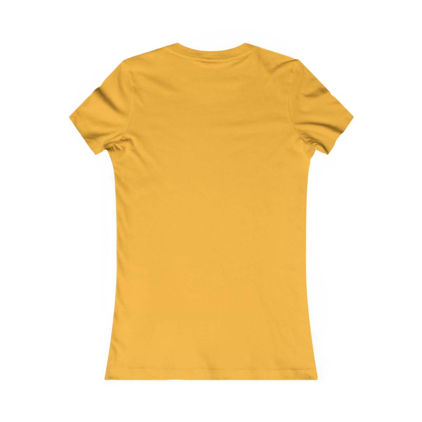 Back view of a bella+canvas 3001 gold tee