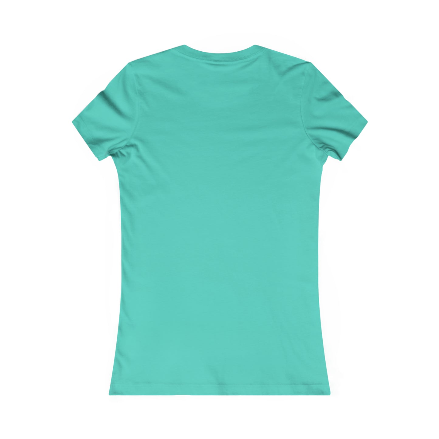 Back view of a bella+canvas 3001 teal tee