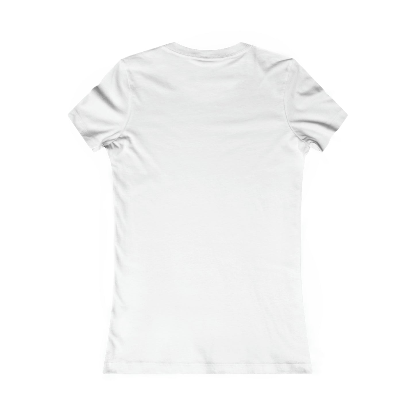 Back view of a bella+canvas 3001 white tee