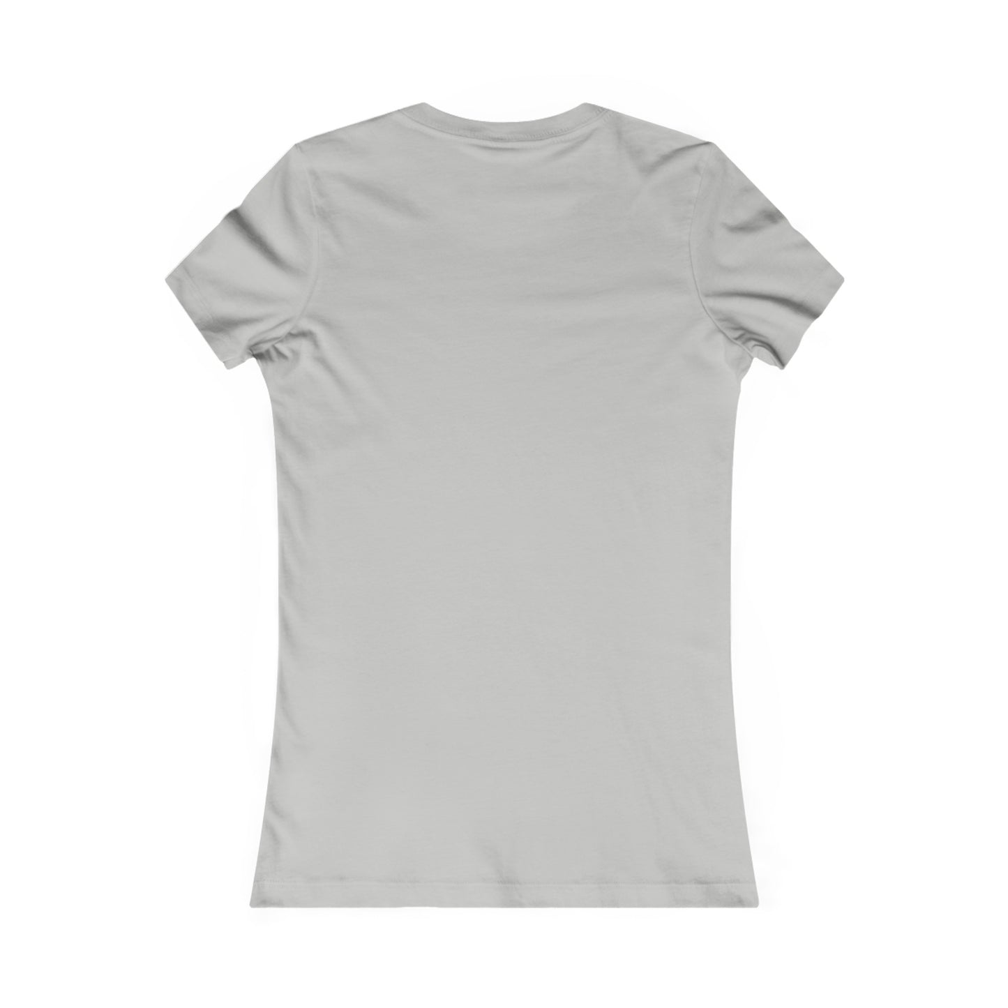 Back view of a bella+canvas 3001 grey tee