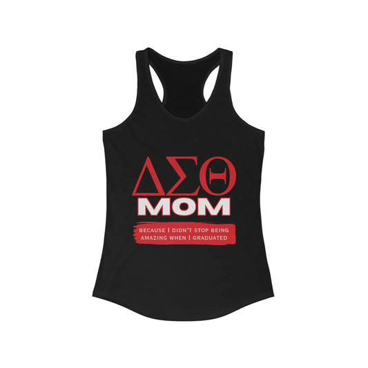Delta Sigma Theta Mom Women's Racerback Tank for the workout warrior mothers | For Sorority Mothers | Gifts For Moms Printify