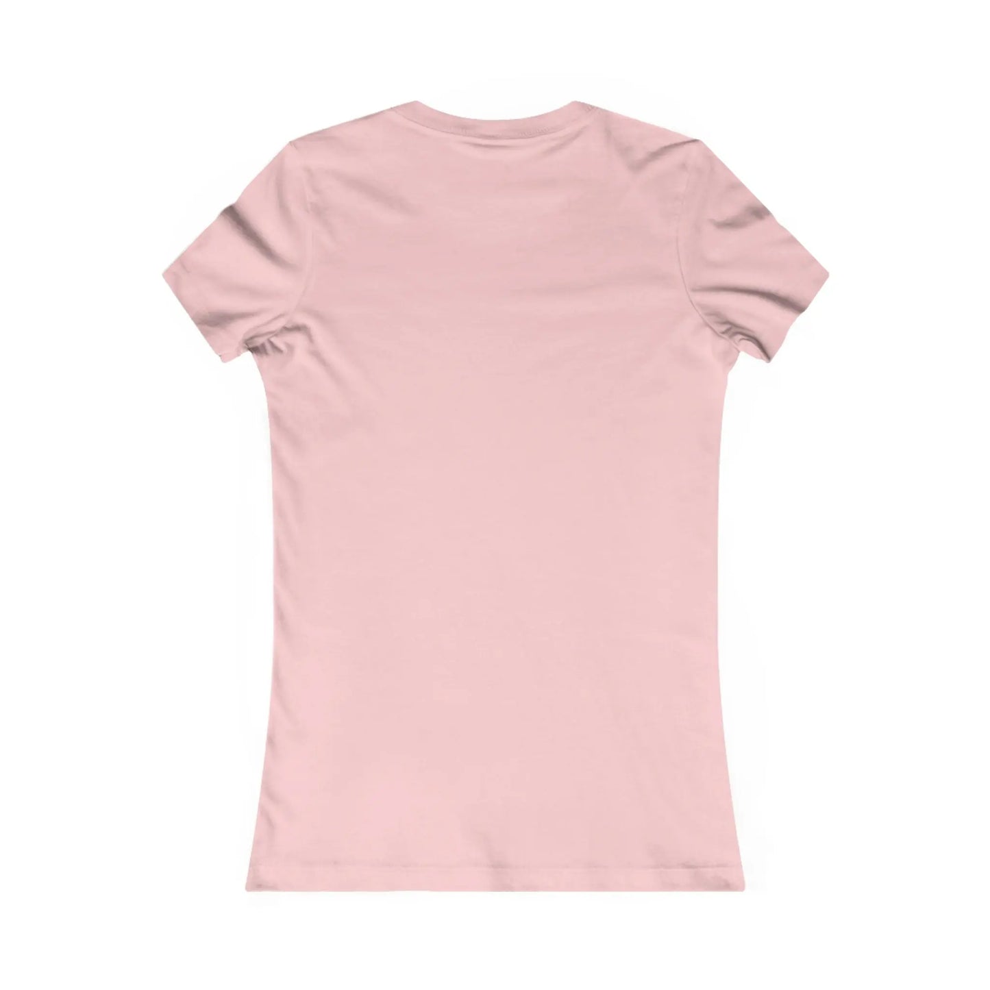 Back view of a bella+canvas 3001 pink tee