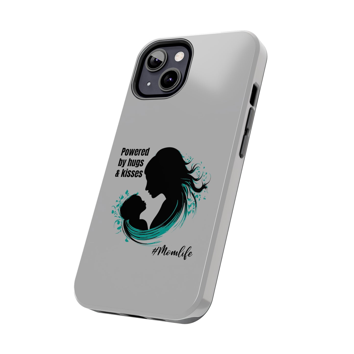 Powered By Hugs & Kisses Tough iPhone Cases | Great gift for Mom | #MomLife