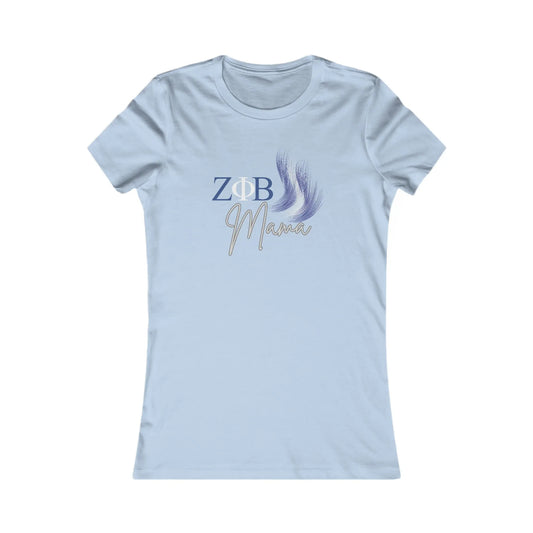 Zeta Phi Beta Mama Shirt for Sorority Sister Mothers | Bella+Canvas Women's Favorite Tee | Gifts for Moms | Z Phi B Printify