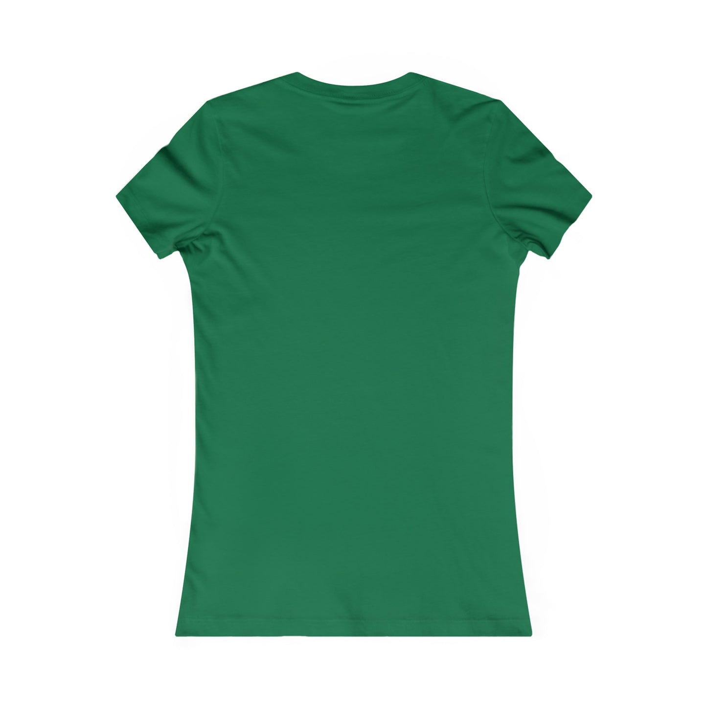 Back view of a bella+canvas 3001 kelly green tee