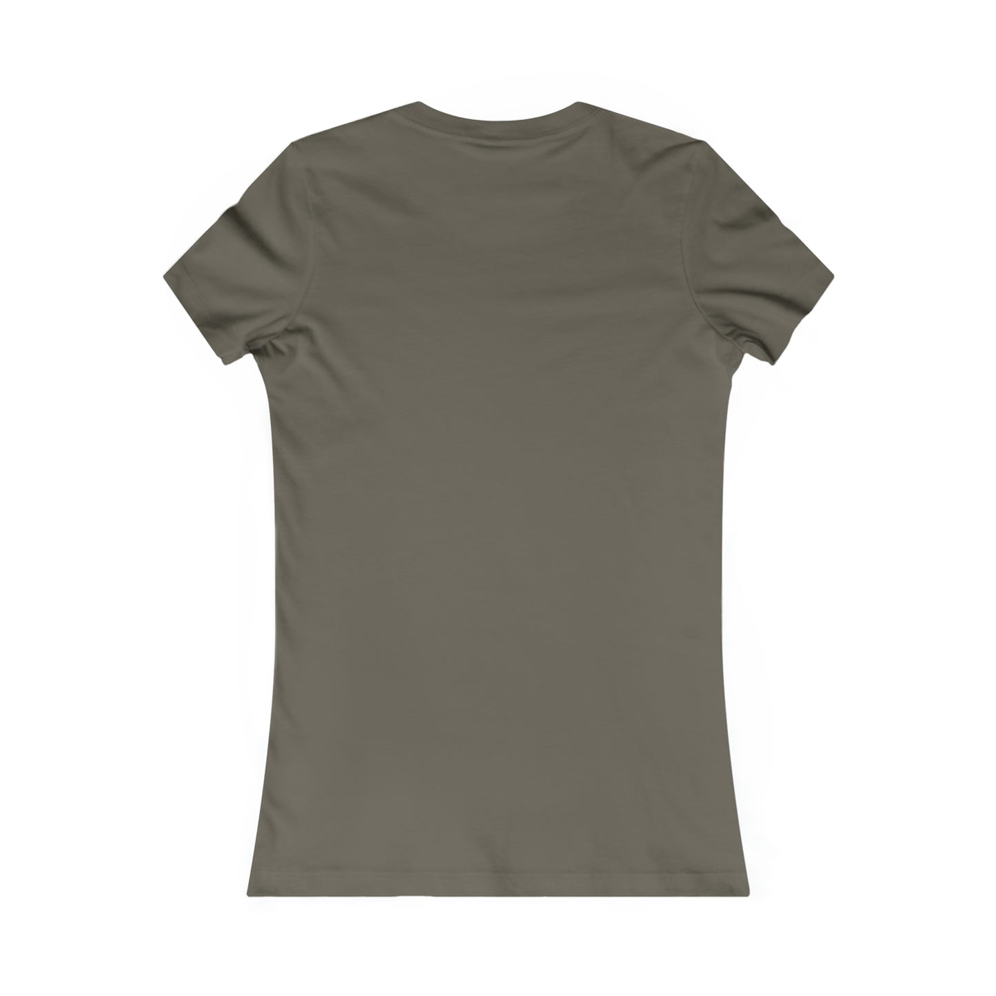 Back view of a bella+canvas 3001 army green tee