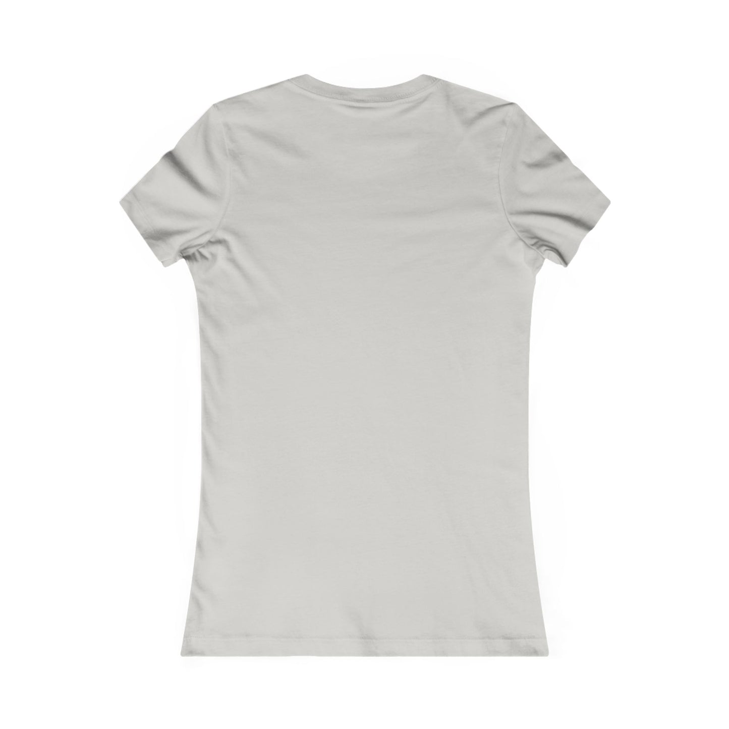 Back view of a bella+canvas 3001 grey tee