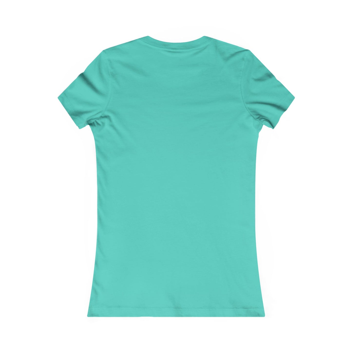 Back view of a bella+canvas 3001 teal tee