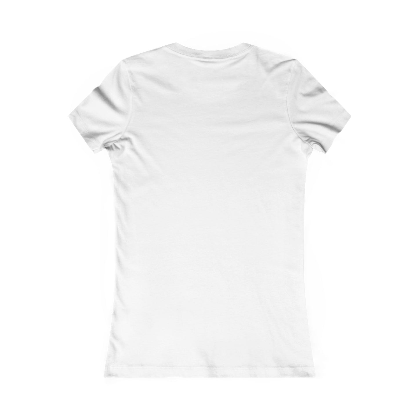 Back view of a bella+canvas 3001 white tee