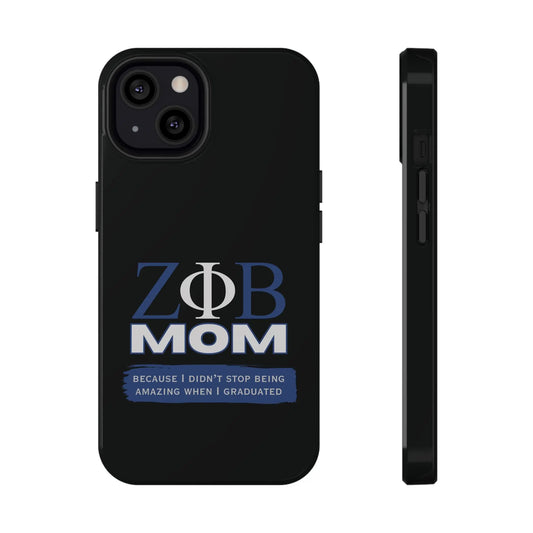 Customizable Impact-Resistant Phone Case for Zeta Phi Beta Mom | for Sorority Members | Samsung or iPhone Printify