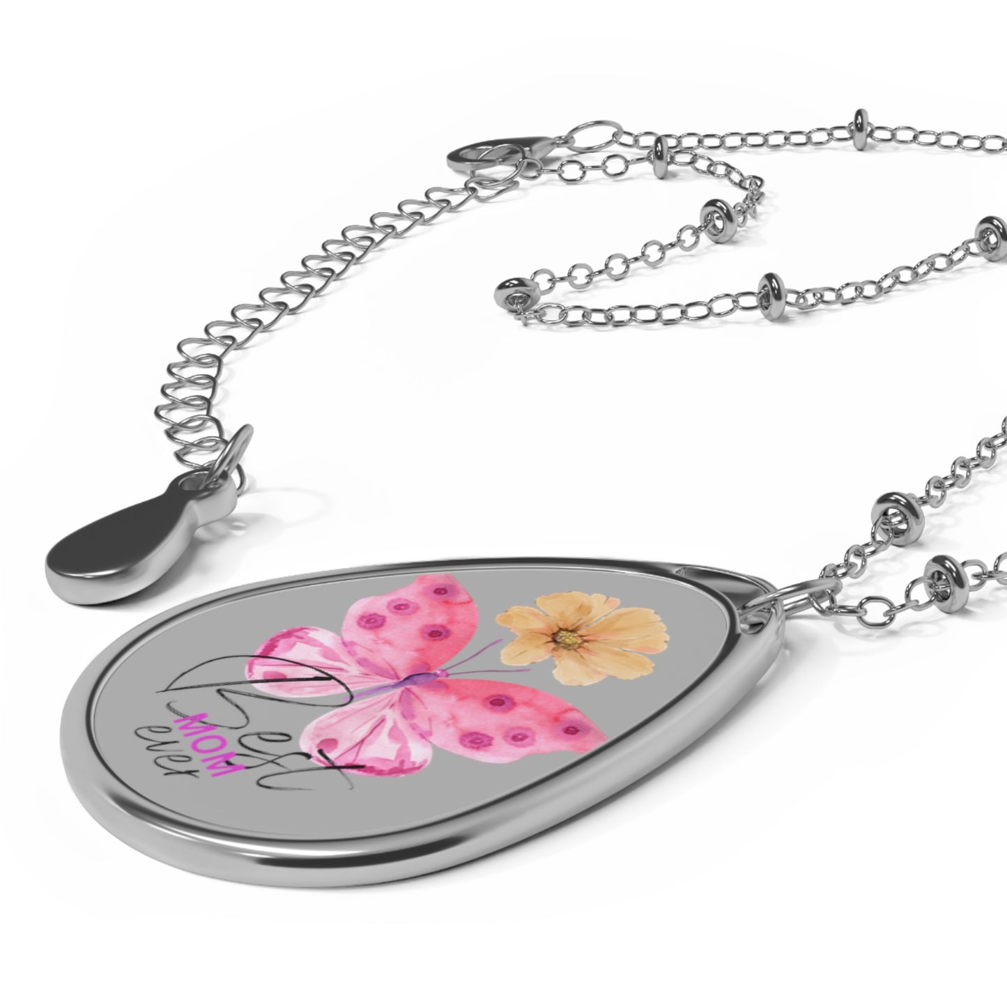 Best Mom Ever Tear Drop Necklace | Gifts for Mom | Oval Necklace