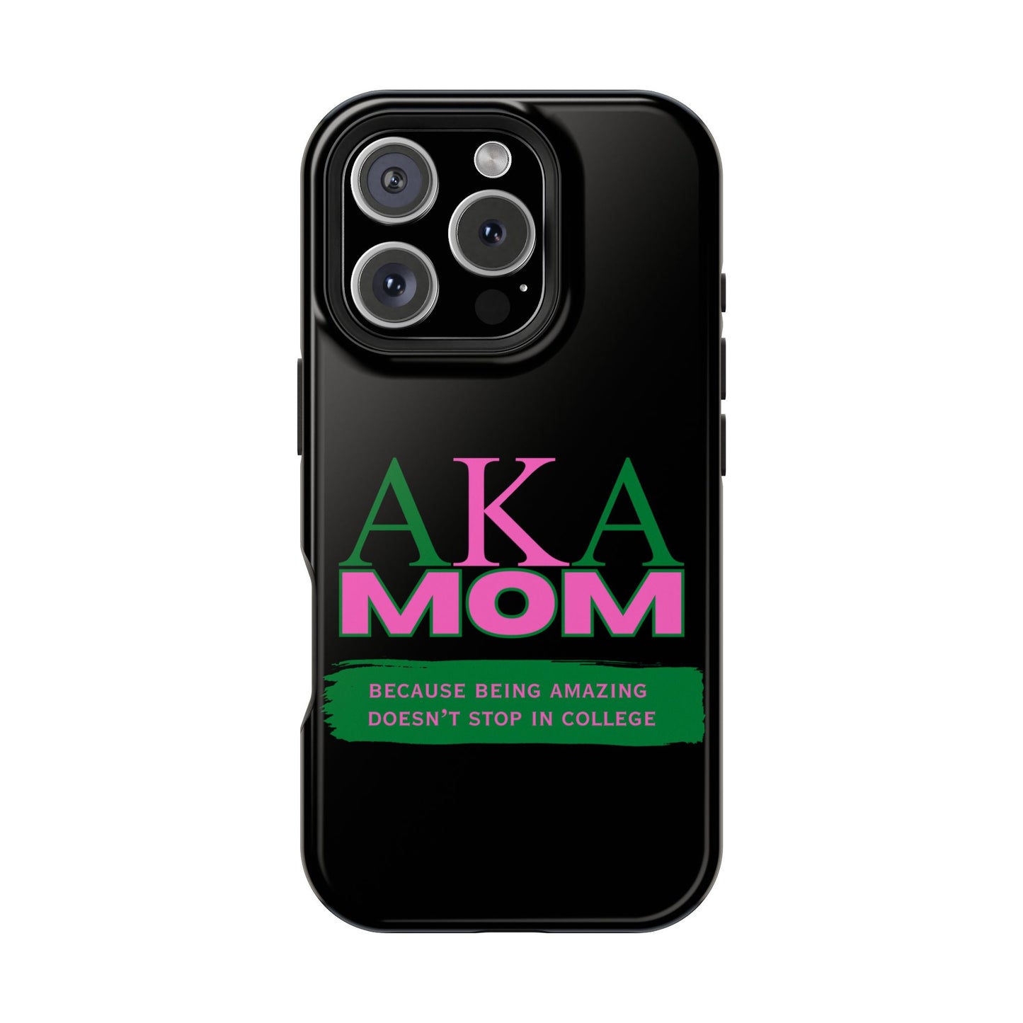 Customizable Impact-Resistant Phone Case for Alpha Kappa Alpha Moms Sorority Member