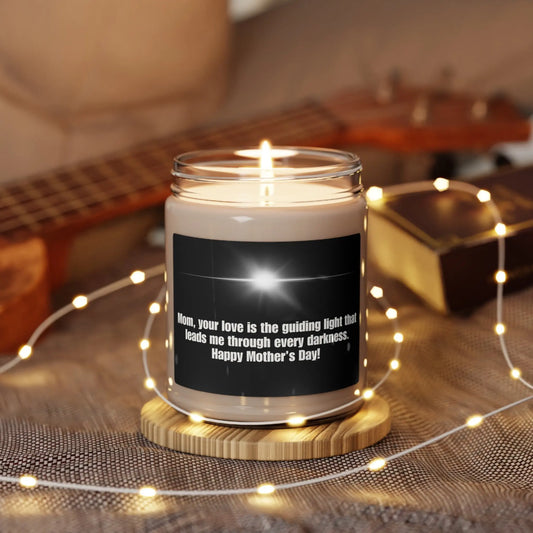 Mom is My Guiding Light Scented Soy Candle, 9oz | Gifts For Mom | Four scents | Perfect for Mother's Day Printify