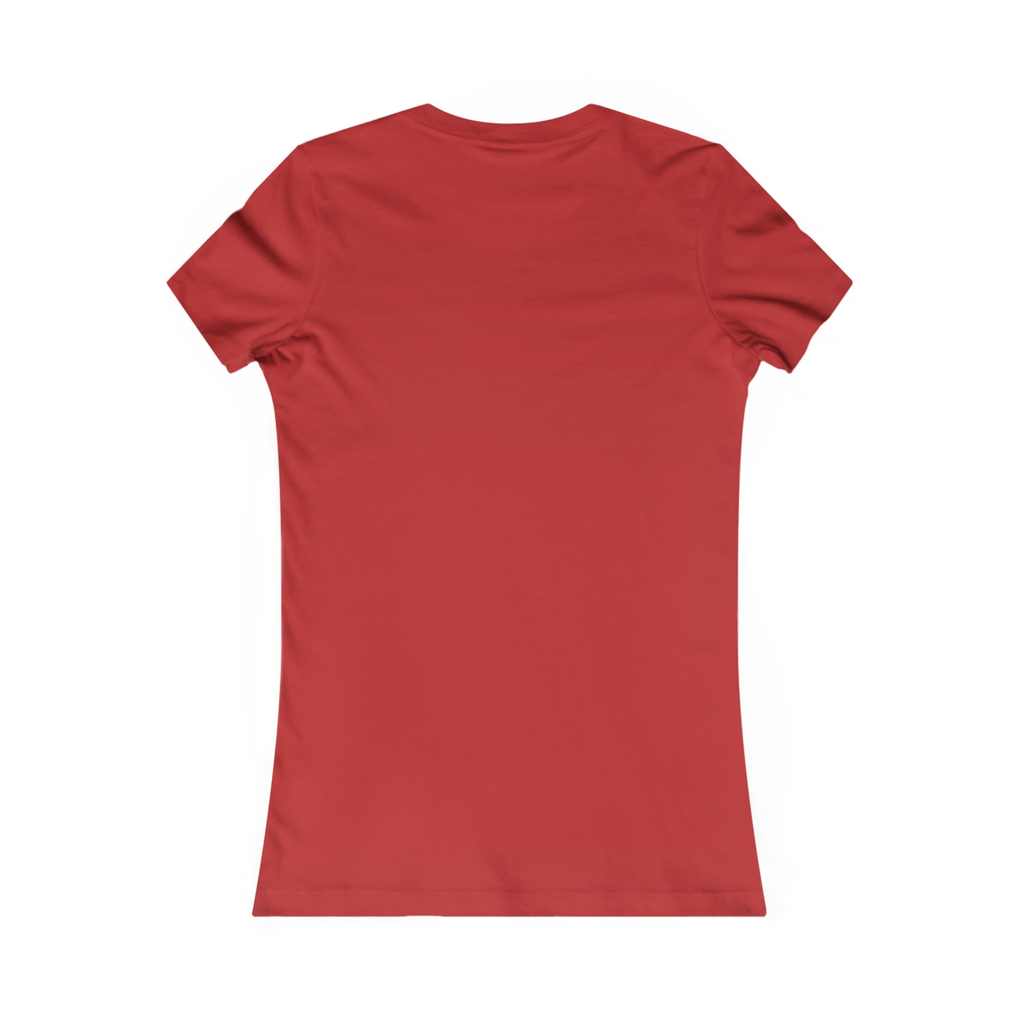 Back view of a bella+canvas 3001 red tee