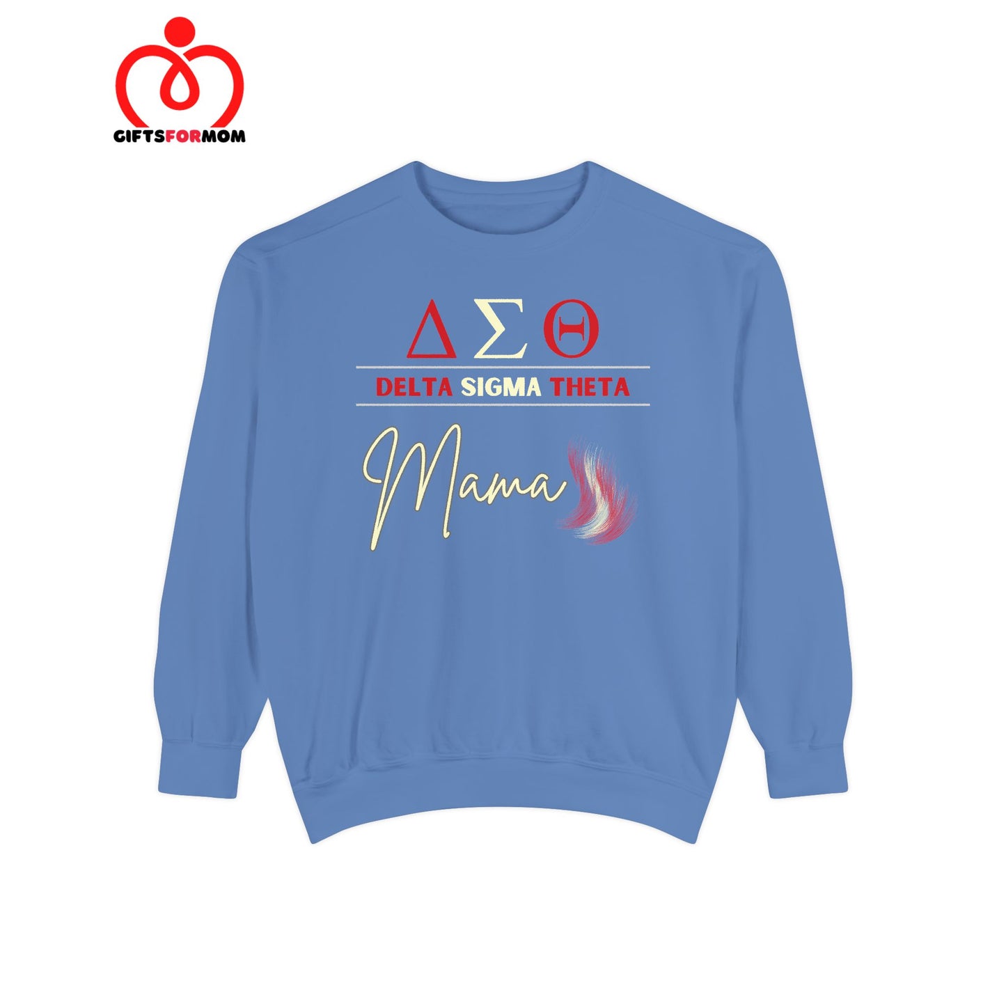 A flo blue Delta Sigma Theta sorority sweatshirt from the Gifts For Mom store.