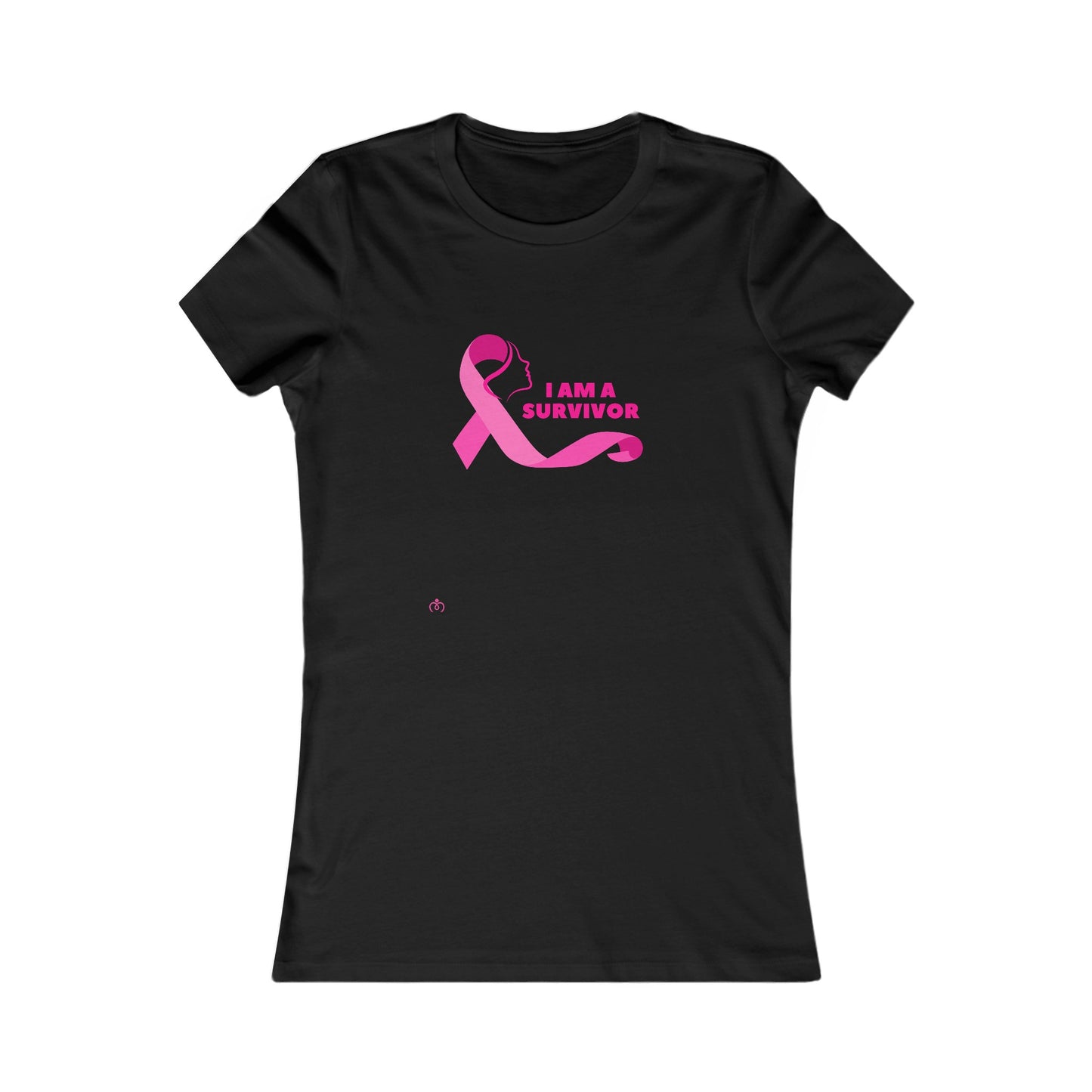 Discover our black t-shirt featuring a pink breast cancer awareness ribbon and the bold text I AM A SURVIVOR. Perfect for showing support, available at the Gifts For Mom store.