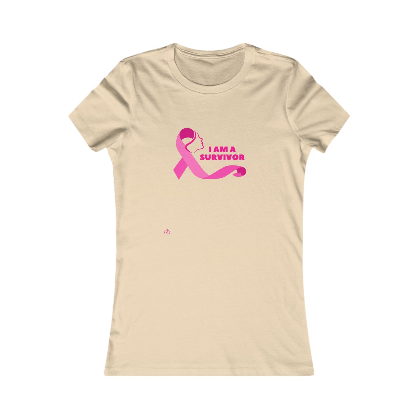 Discover our cream t-shirt featuring a pink breast cancer awareness ribbon and the bold text I AM A SURVIVOR. Perfect for showing support, available at the Gifts For Mom store.