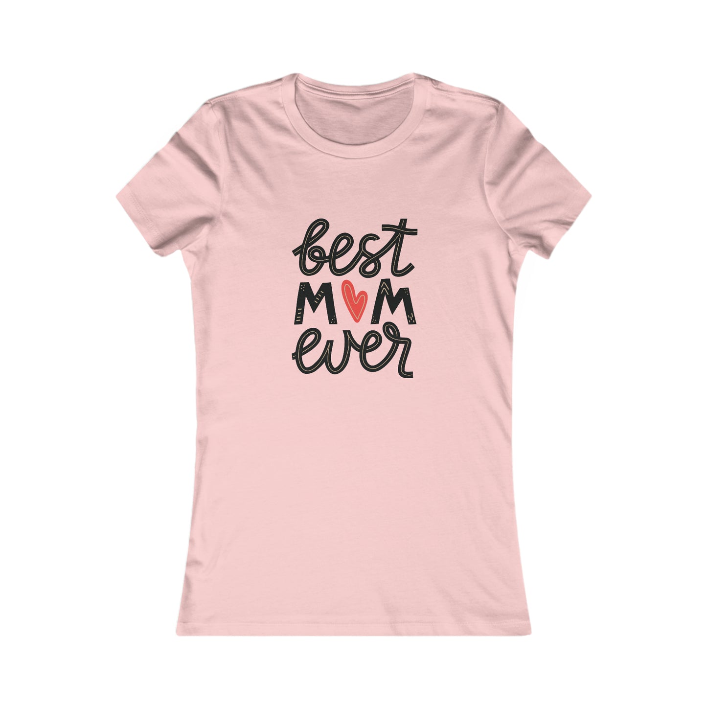 Celebrate mom with a vivid pink T-shirt from the Gifts For Mom store. Featuring best MOM ever on the front, where a red heart charmingly replaces the letter O, this shirt is beautifully laid out against a plain white background.
