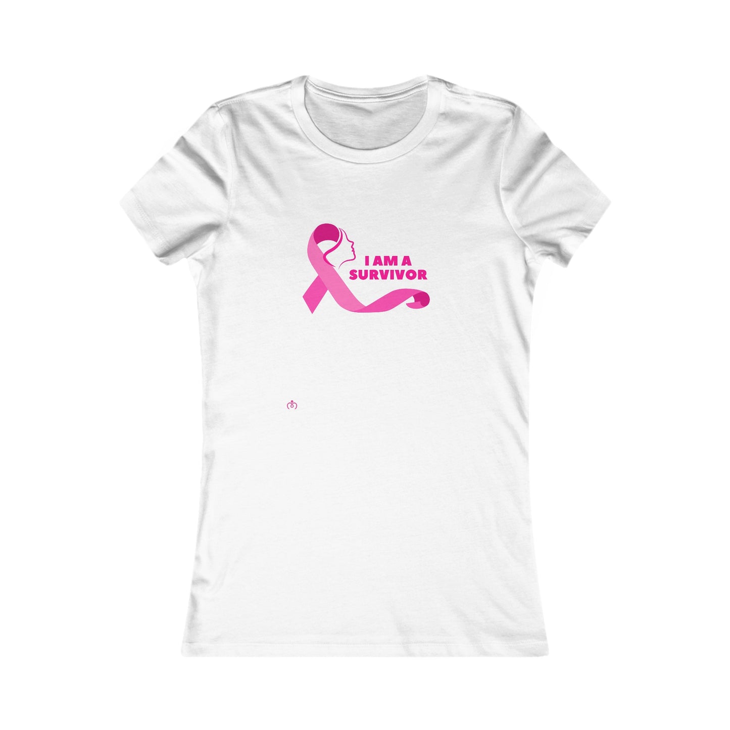 Discover our white t-shirt featuring a pink breast cancer awareness ribbon and the bold text I AM A SURVIVOR. Perfect for showing support, available at the Gifts For Mom store.