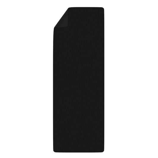 The bottom side of a black rubber yoga mat from the Gifts for Mom store.