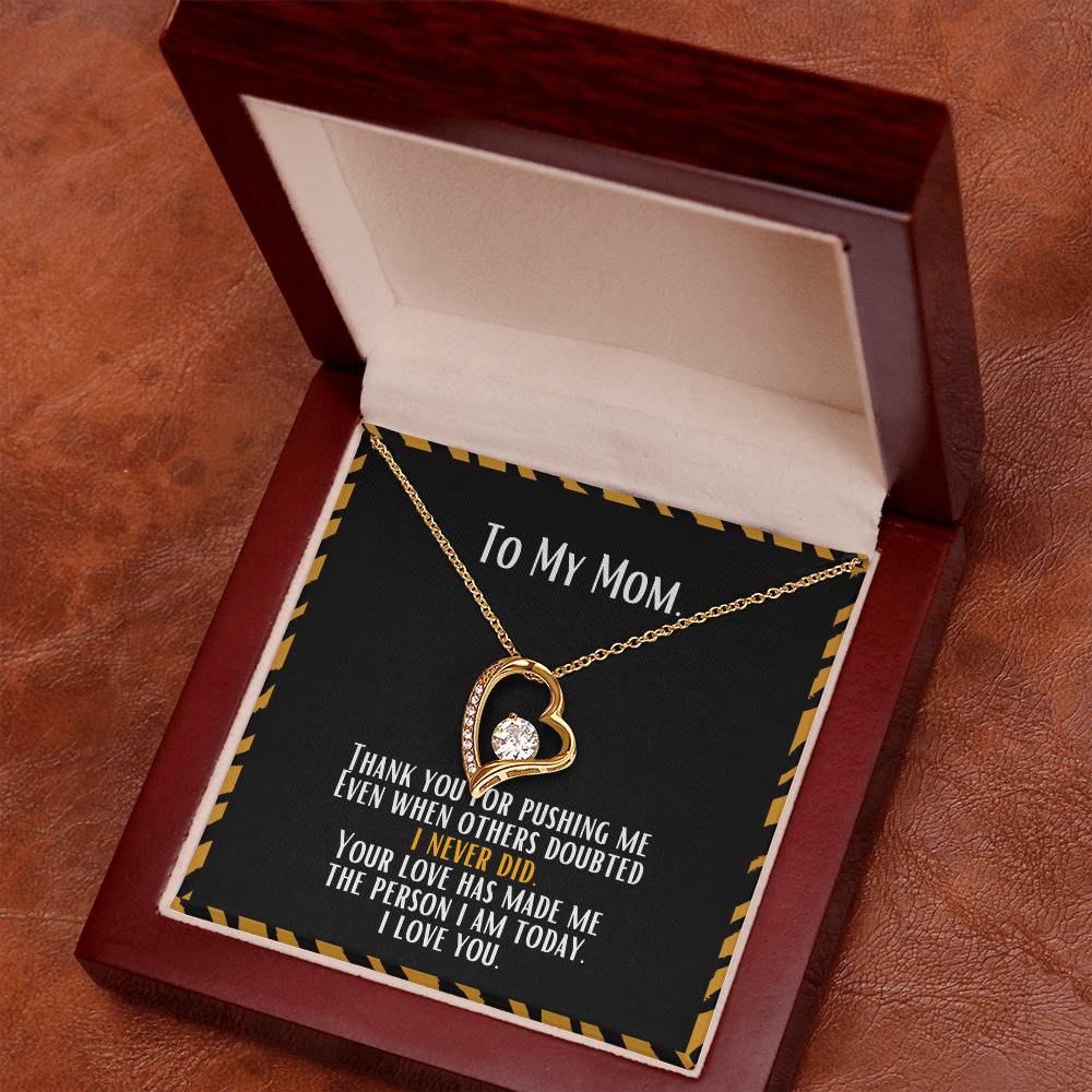 Heart and Stone Pendant For the "Tiger" Mom | Forever Love Necklace | Gratitude Message | Gifts For Mom