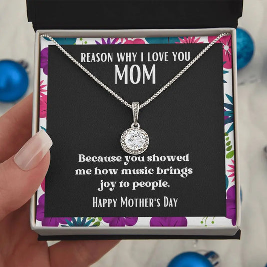 Spotlight Pendant Reasons I Love My Mother #18 | Positive messages with Made to Order Jewelry | Music brings joy ShineOn Fulfillment