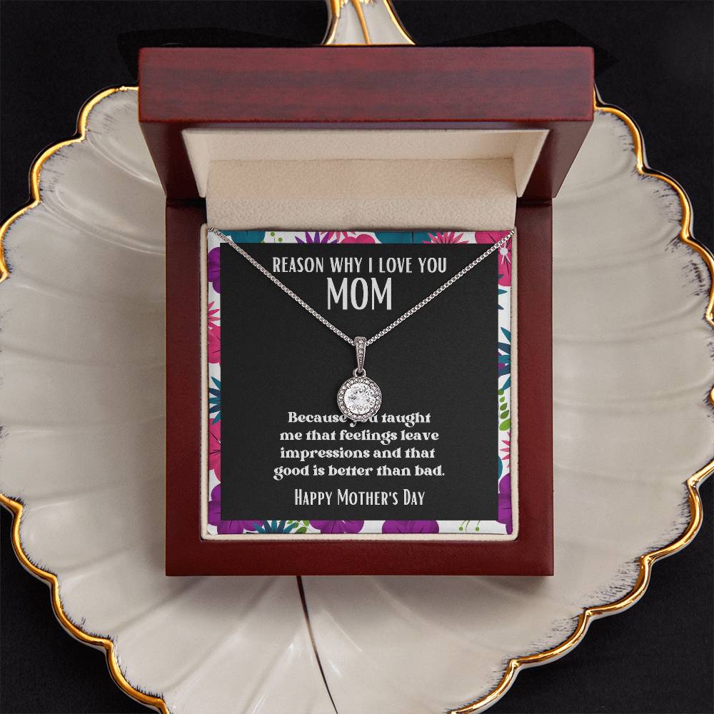 Spotlight Pendant Reasons I Love My Mother #20 | Positive messages with Made to Order Jewelry | Feelings leave impressions