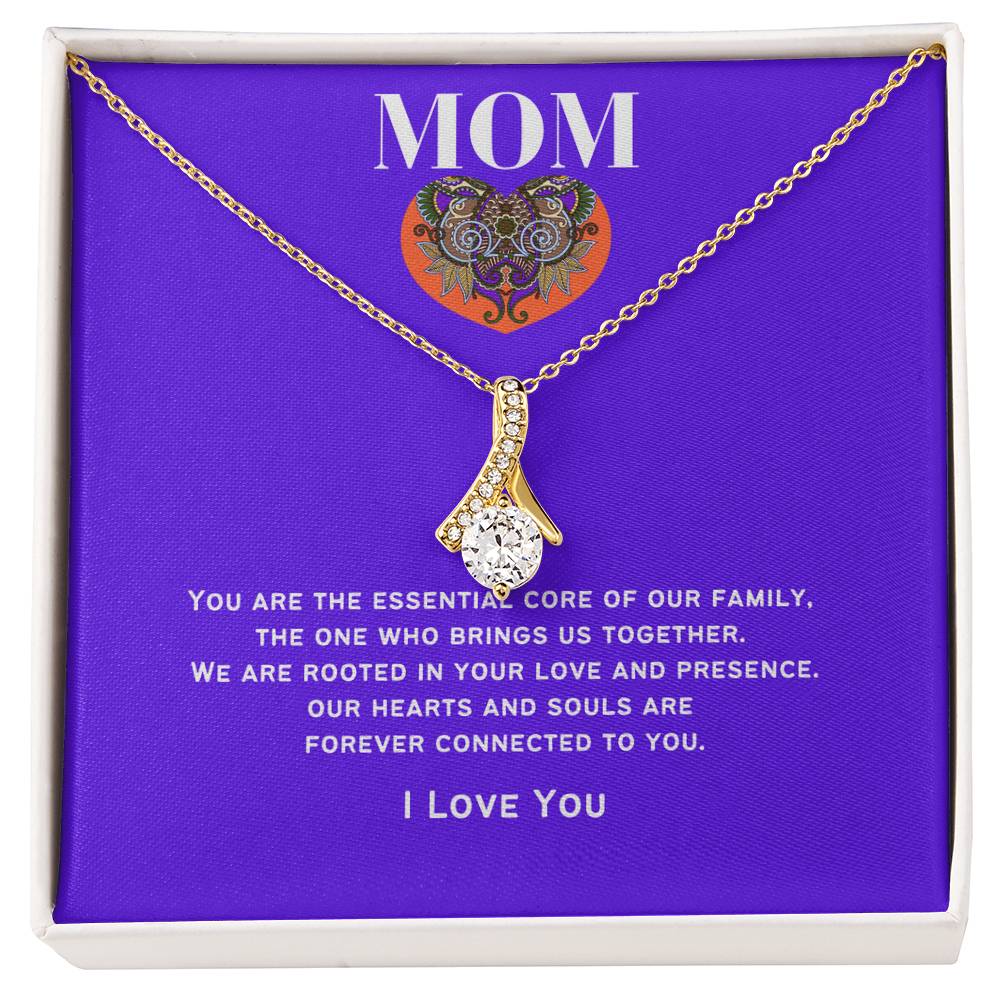 Ribbon Necklace with My Heart Filled For Mom | Native American Design | Happy Mother's Day