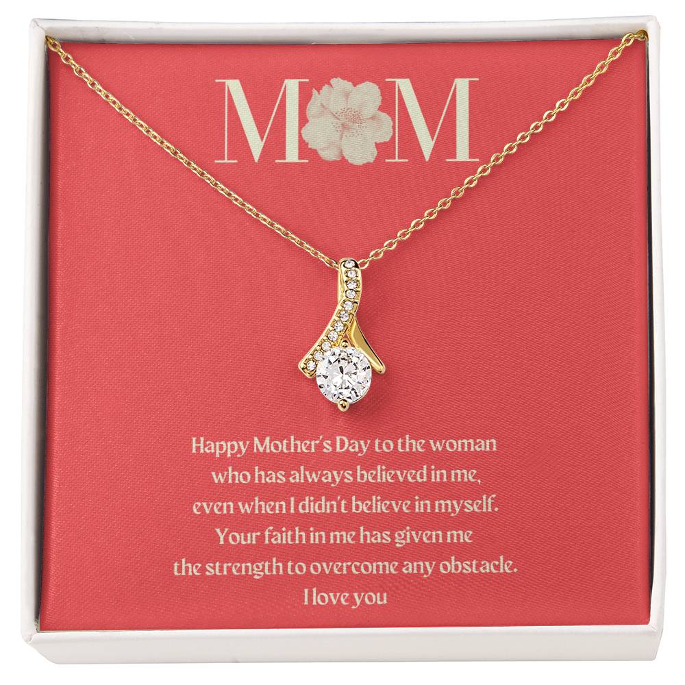 Ribbon Pendant and Necklace For the Woman Who Always Believed In Me | Gifts for Mom | Beautiful Jewelry, Great Messages