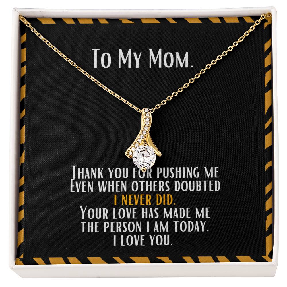 Ribbon pendant for the "Tiger Mom" | Gifts for Mom | Thank you for pushing me | Beautiful Jewelry, Positive messages