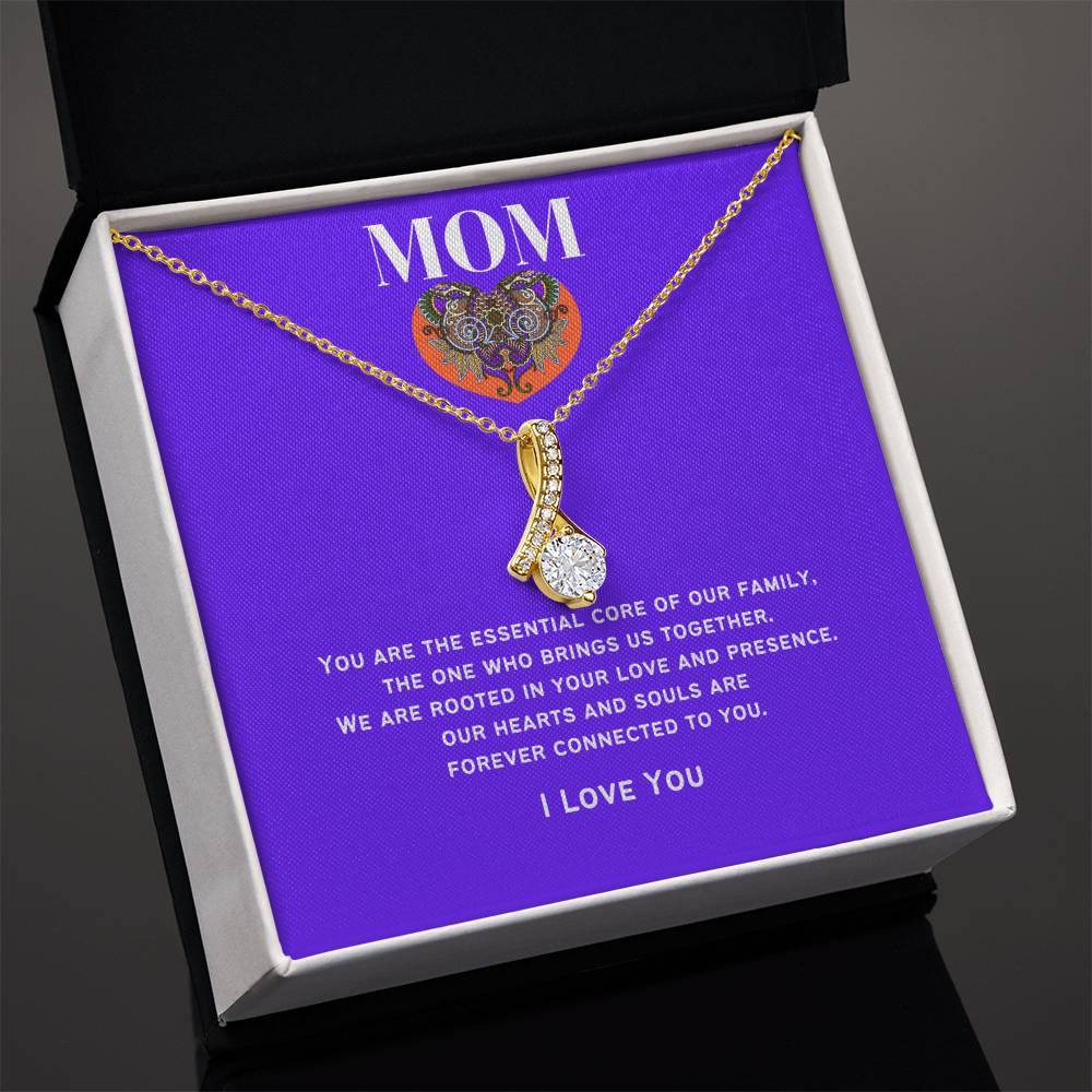 Ribbon Necklace with My Heart Filled For Mom | Native American Design | Happy Mother's Day