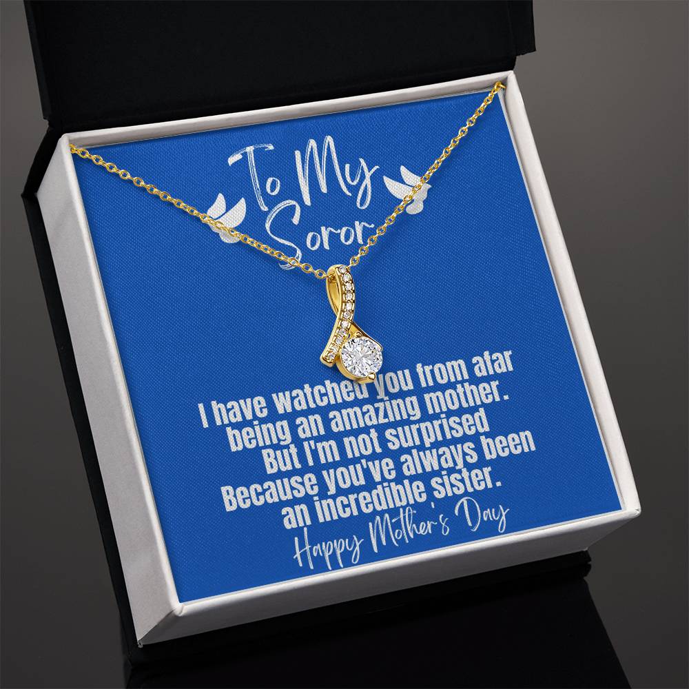 Ribbon necklace for Zeta Moms | Exquisite Jewelry, Positive Messages | Mother's Day gifts