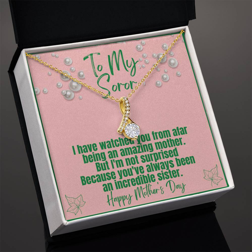 Ribbon necklace for AKA Moms | Exquisite Jewelry, Positive Messages | Mother's Day gifts